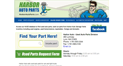Desktop Screenshot of harborautoparts.com