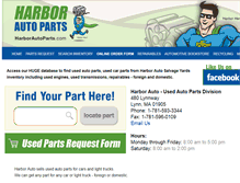 Tablet Screenshot of harborautoparts.com